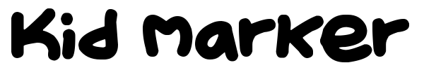 Kid Marker font preview